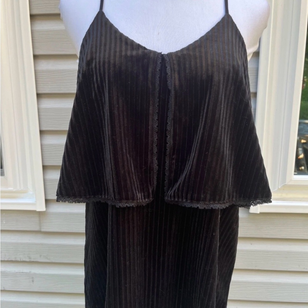 Ro & De Ribbed Velvet Layered Cami